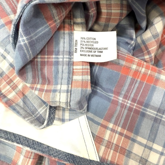 Orvis Shirt Mens Large Blue Buffalo Plaid Button Down Cotton Casual Long Sleeve - Picture 5 of 15